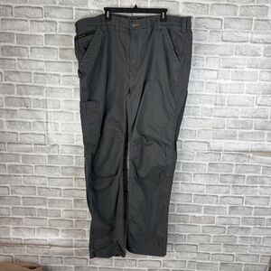 ARIAT M4 Rebar Relaxed Bootcut Charcoal Gray Cargo Work Pants Mens 46 x 34
